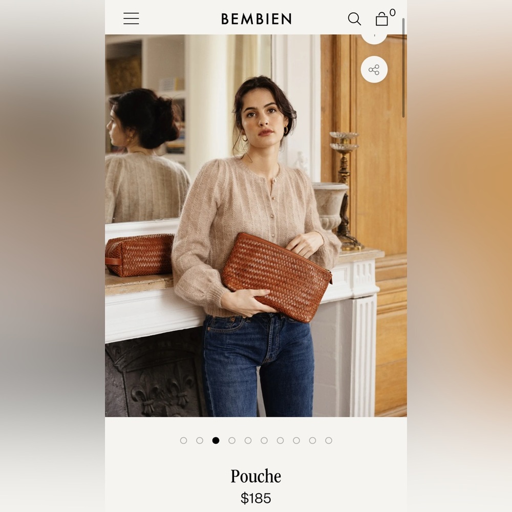 Pouche | Clutch Caramel x Cream Checkered